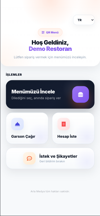 QR Menü ekran görüntüsü 3