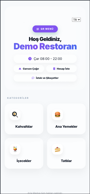 QR Menü ekran görüntüsü 5