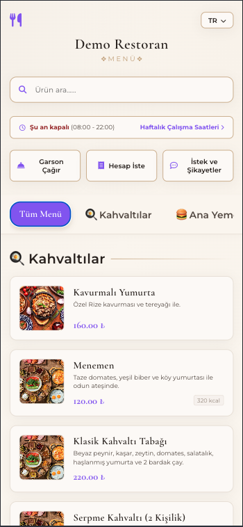 QR Menü ekran görüntüsü 9